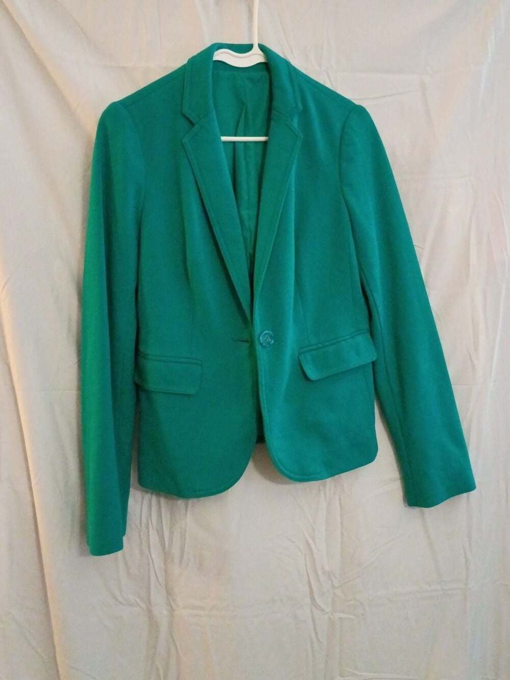 Emerald Green Single Button Tailored Blazer Jacket
